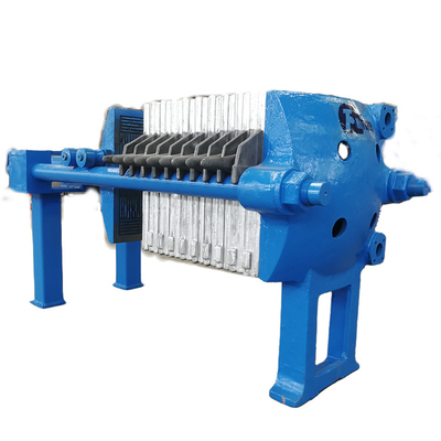 Small Cast Iron Filter Press Filter Hydraulic High Temperature Chamber Volume 51L