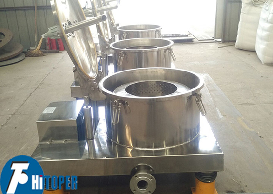 304 / 316L Material High Speed Industrial Basket Centrifuge with Flat Plate Design for Large Capacity Separation