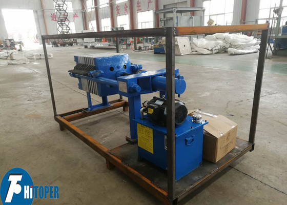 Small Cast Iron Filter Press Filter Hydraulic High Temperature Chamber Volume 51L