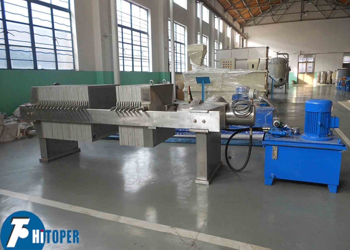 High Temperature Tolerant Plate and Frame Filter Press for Filtration of Pharmaceuticals Chemicals and Food