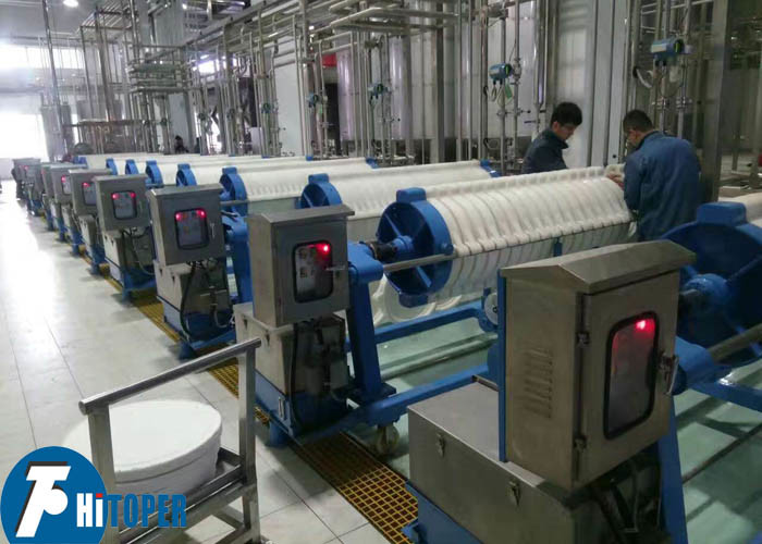 40m2 Round Plate Filter Press For Sludge Dewatering Filtration for Petroleum Industry