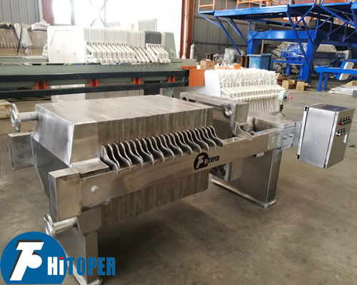 Filterpresse aus Edelstahl SS304 Kammertyp-Trennpresse mit hydraulischem Antrieb und PLC-geleitetem Bediensystem