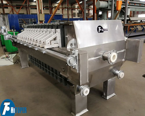 Langlebige Edelstahlfilterpresse mit SS304 SS316L Platten und verschiedenen Filtermedien für die Galvanik-, Getränke- und Chemieindustrie