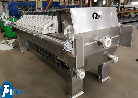 Industrielle Filterpresse aus Edelstahl mit Filterpräzision von 200 Maschen bis 0,22 Mikrometer für Feinchemieanwendungen